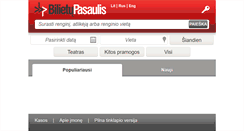 Desktop Screenshot of m.bilietupasaulis.lt