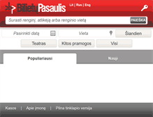 Tablet Screenshot of m.bilietupasaulis.lt
